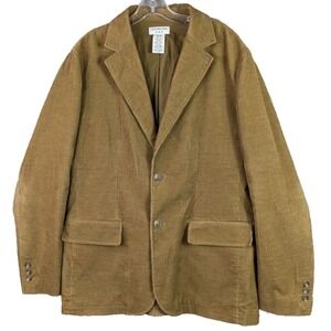 Covington Jacket Mens Sz M 2 Button Corduroy Blazer Brown Vented Office Career